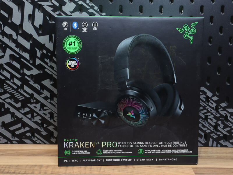 Kraken gaming headset Sensa Razer V4 Pro test OLED HUB RGB Wireless Multi-platform.JPG